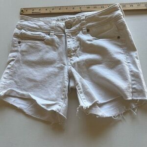 American Eagle Outfitters Shorts White Denim MIDI 4 Pockets Adult Women's Size 4